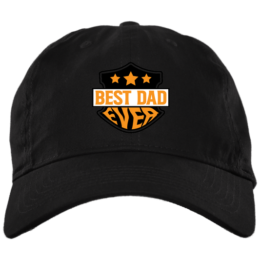 Best Dad Ever Twill Unstructured Dad Cap