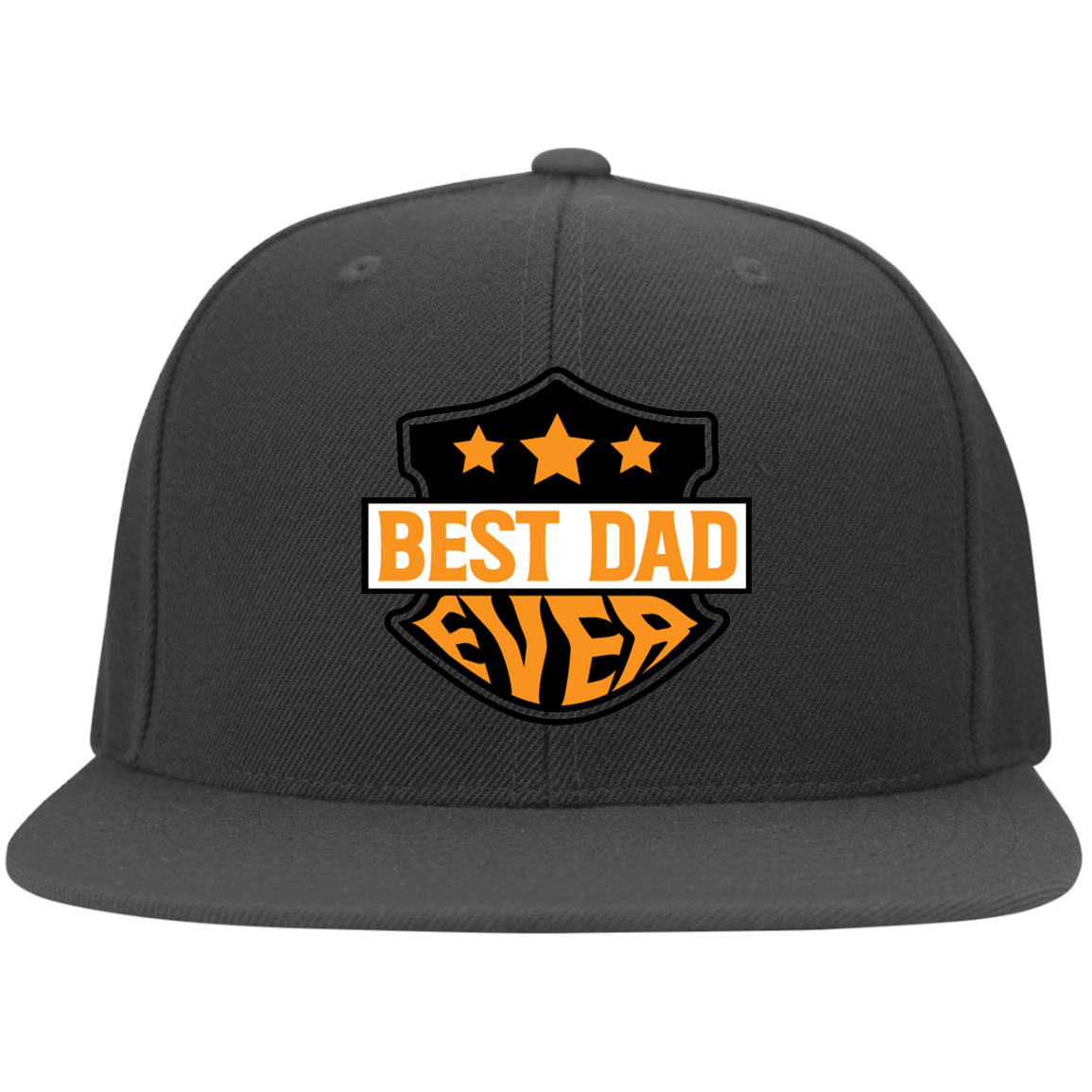 Best Dad Ever -Flat Bill Twill Flexfit Cap