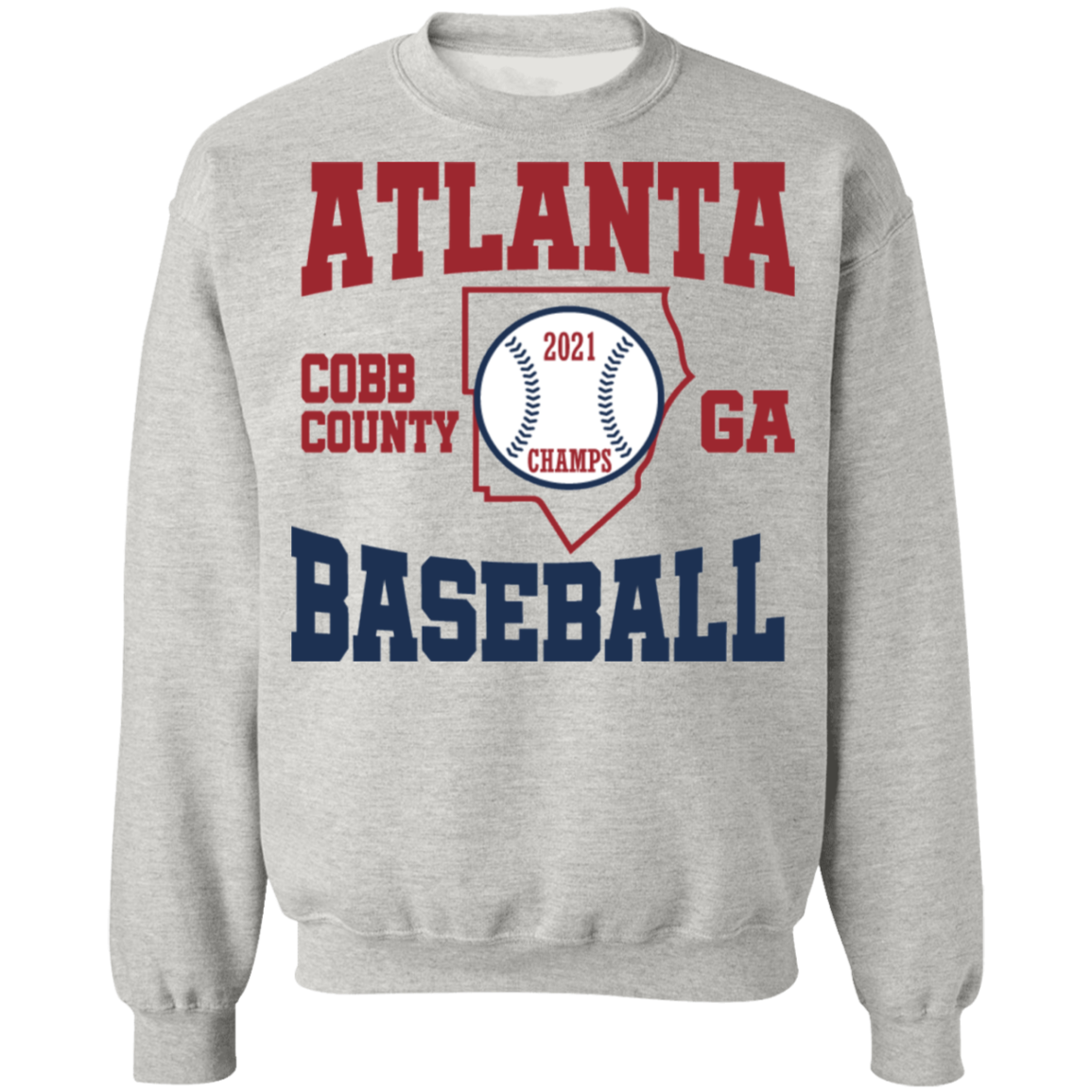 Atlanta Baseball Z65 Crewneck Pullover Sweatshirt
