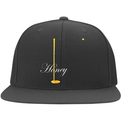 Honey- Flat Bill Twill Flexfit Cap