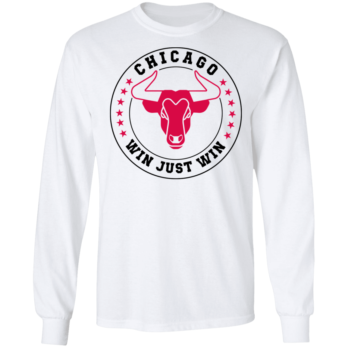 Chicago  WJW-red stars Cotton Long Sleeve T-Shirt