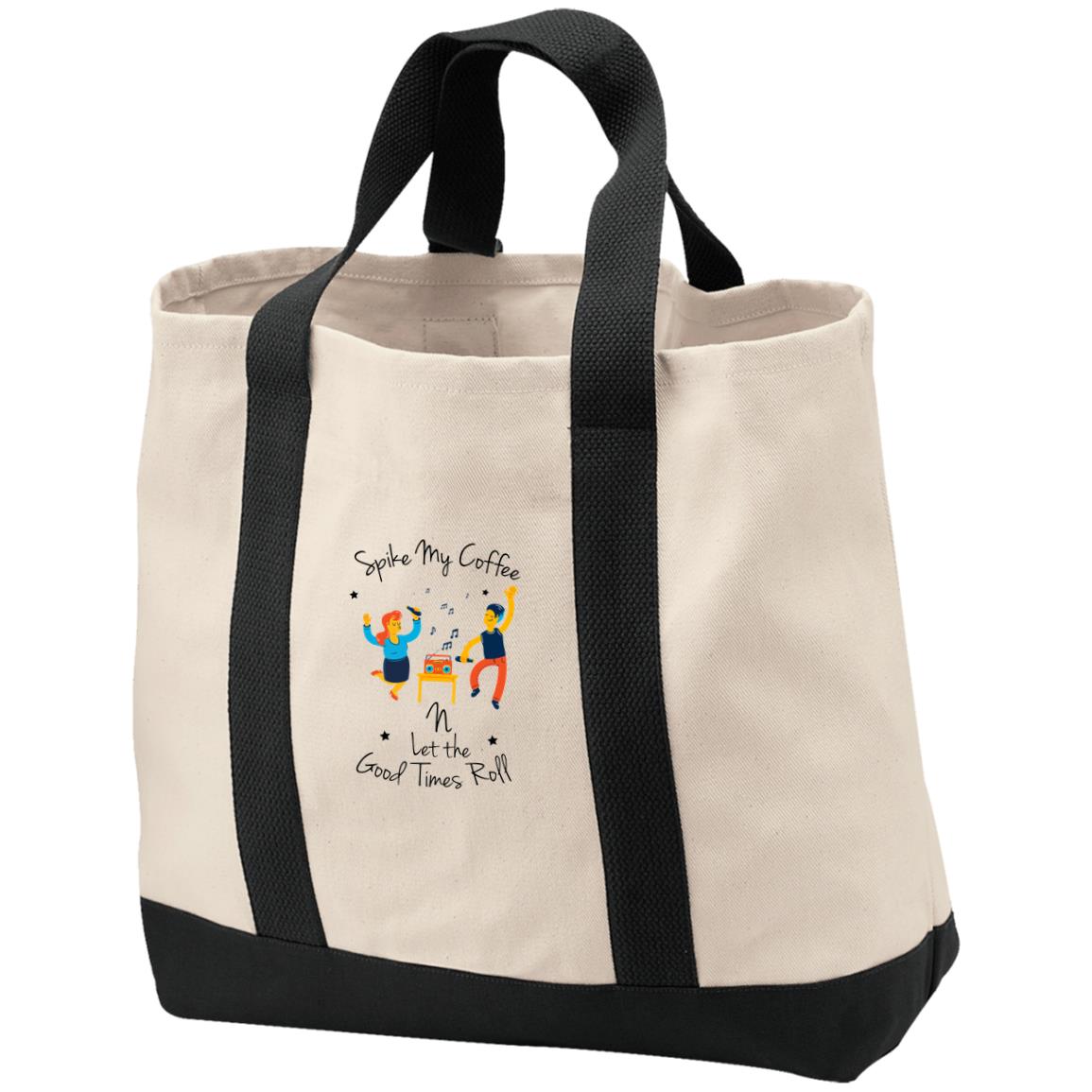 Sppike My Coffee  2-Tone Shopping Tote