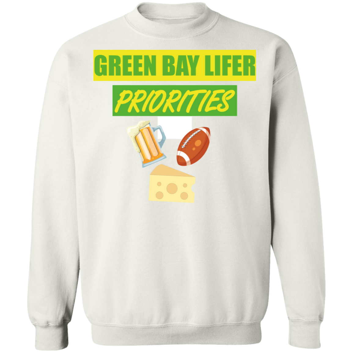 Green Bay Lifer Z65 Crewneck Pullover Sweatshirt