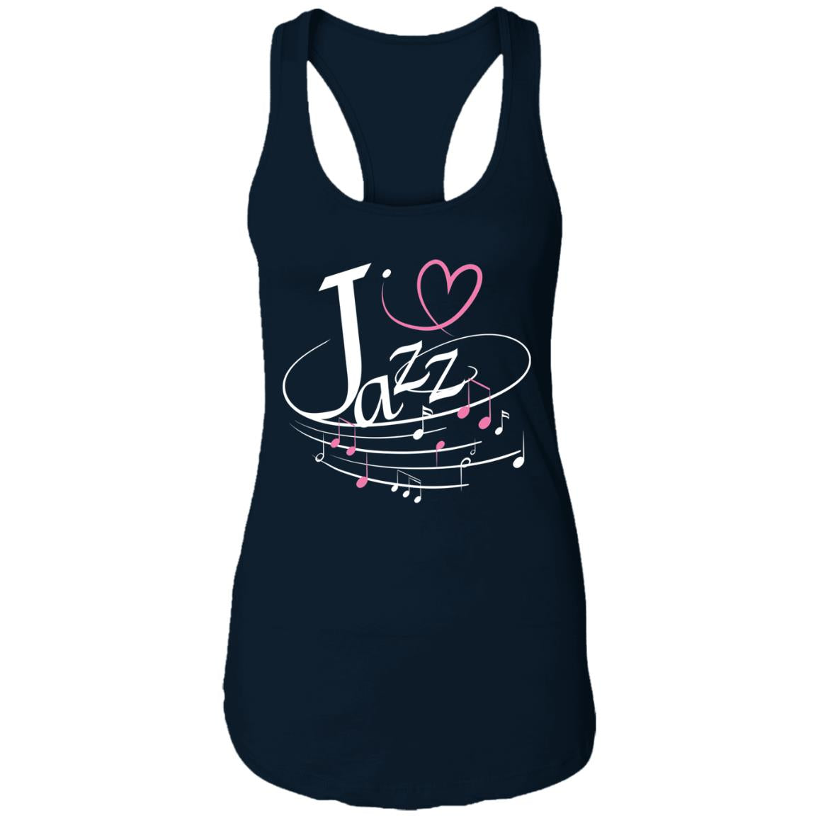 I Love Jazz Ladies Ideal Racerback Tank