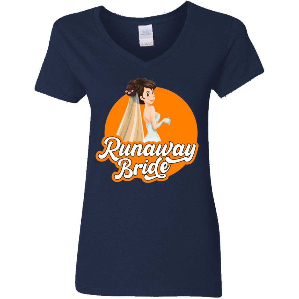Runaway Bride Ladies'  V-Neck T-Shirt
