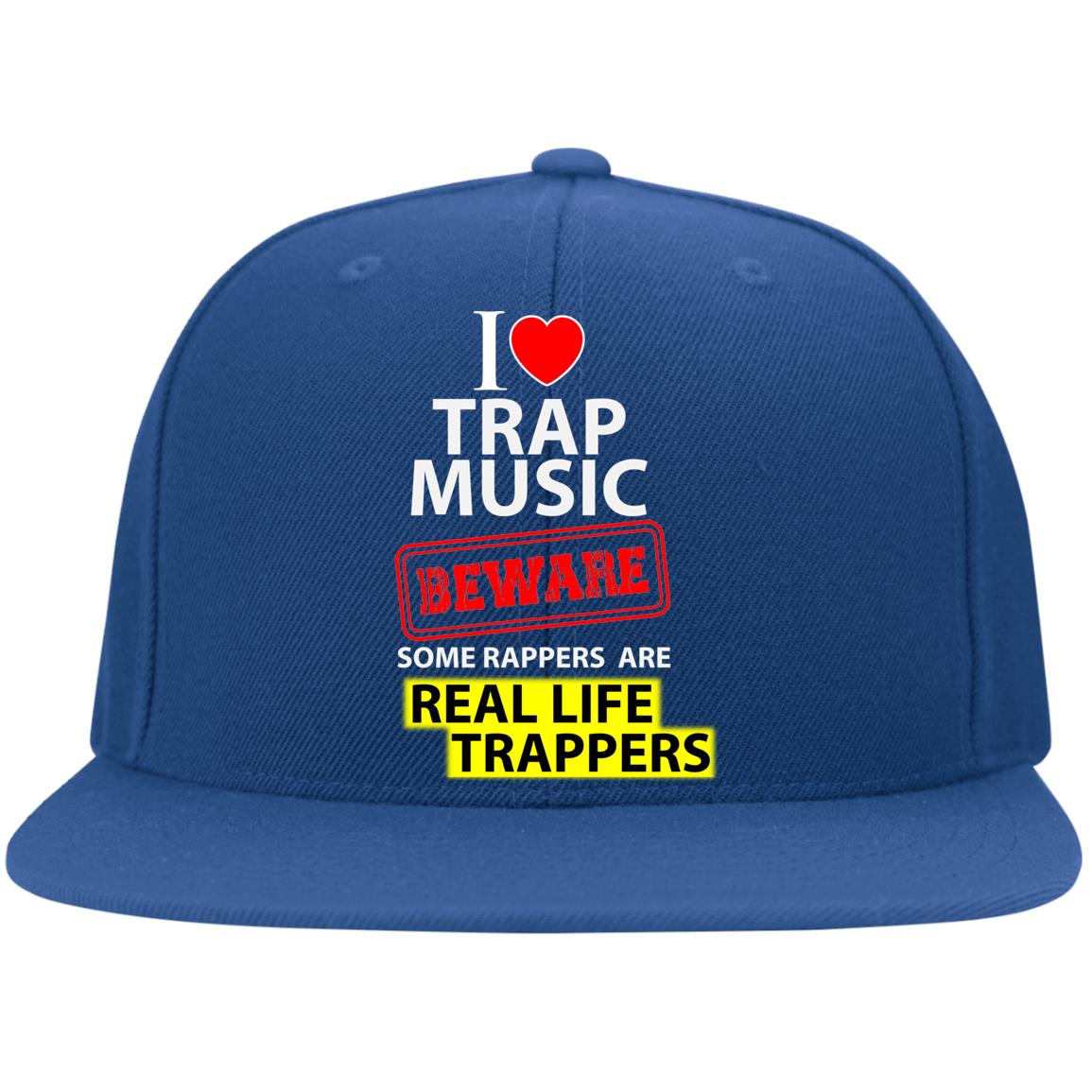 I Love Trap Music Flat Bill Twill Flexfit Cap