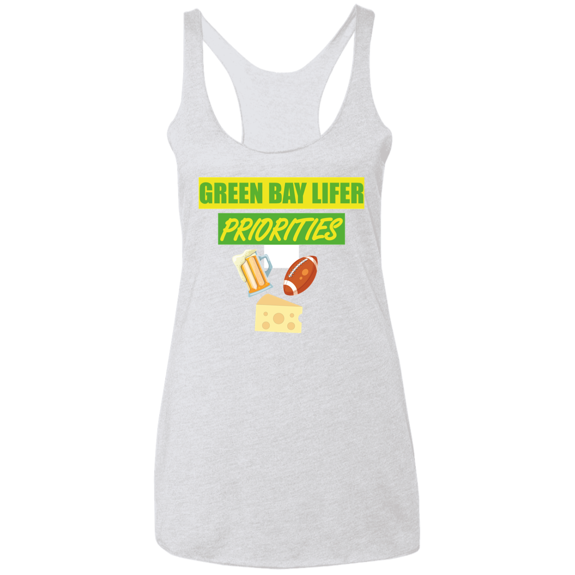 Green Bay Lifer Ladies' Triblend Racerback Tank