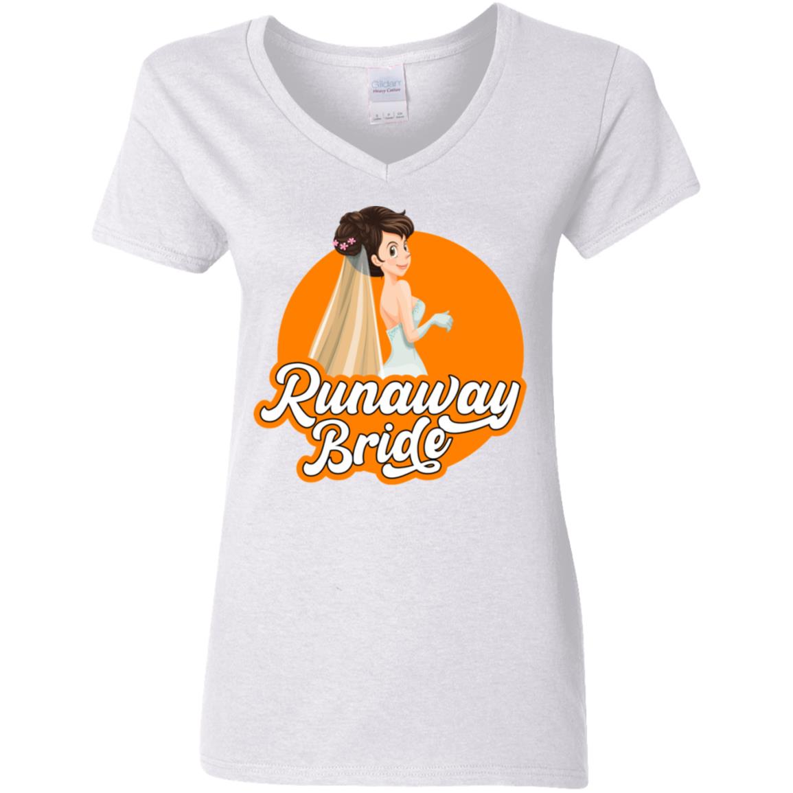 Runaway Bride Ladies'  V-Neck T-Shirt