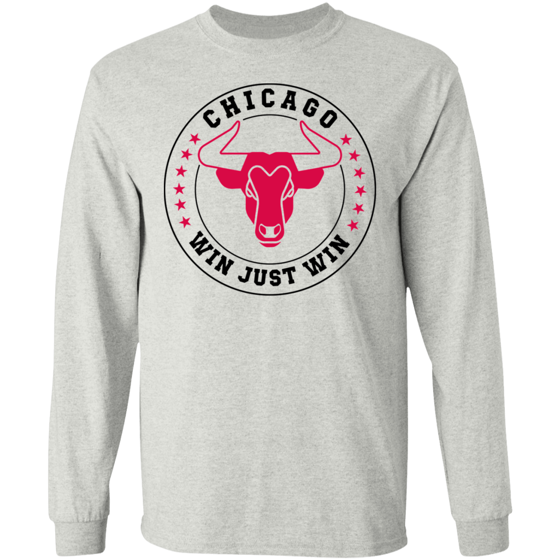 Chicago  WJW-red stars Cotton Long Sleeve T-Shirt