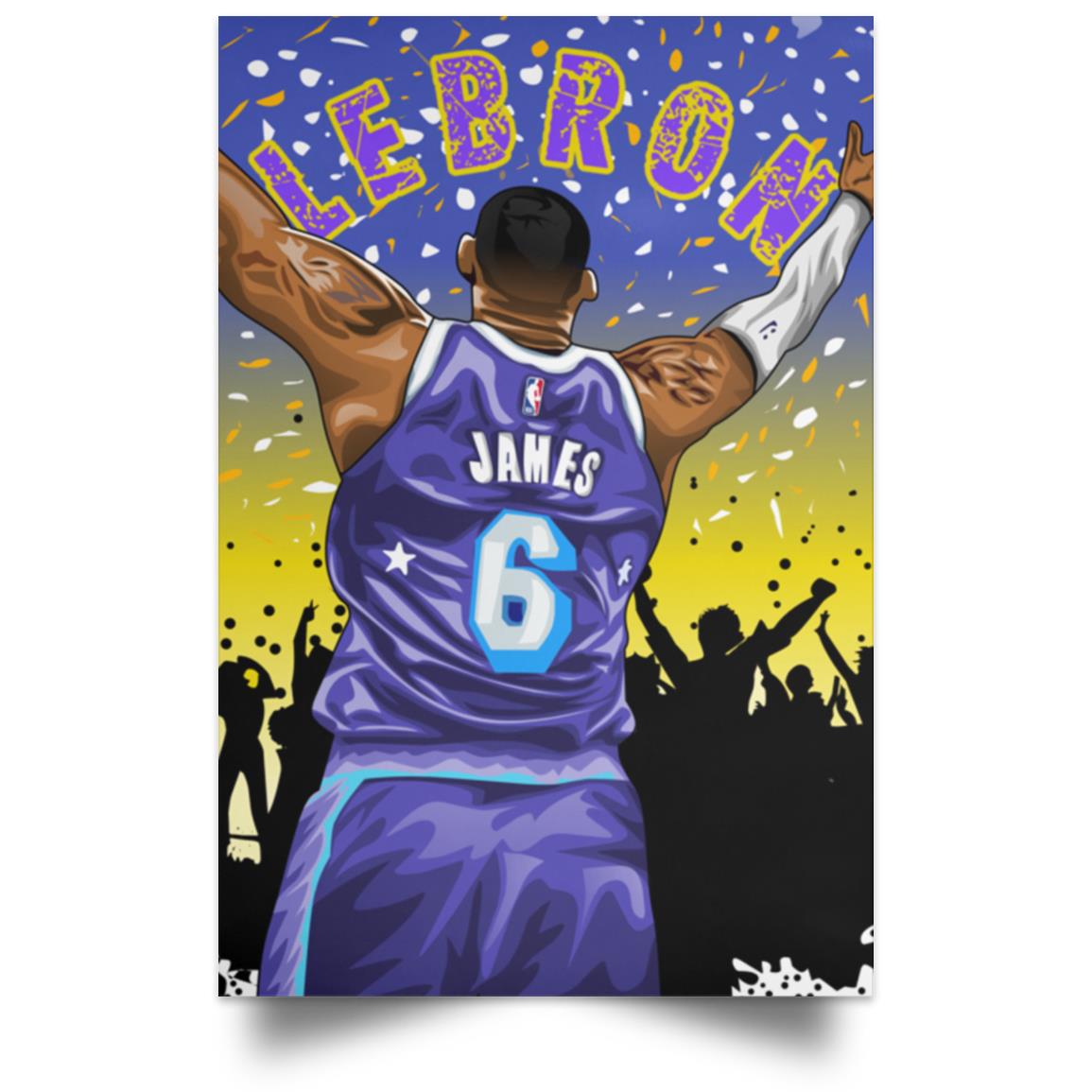 Lebron Powder Throw Satin Portrait Poster