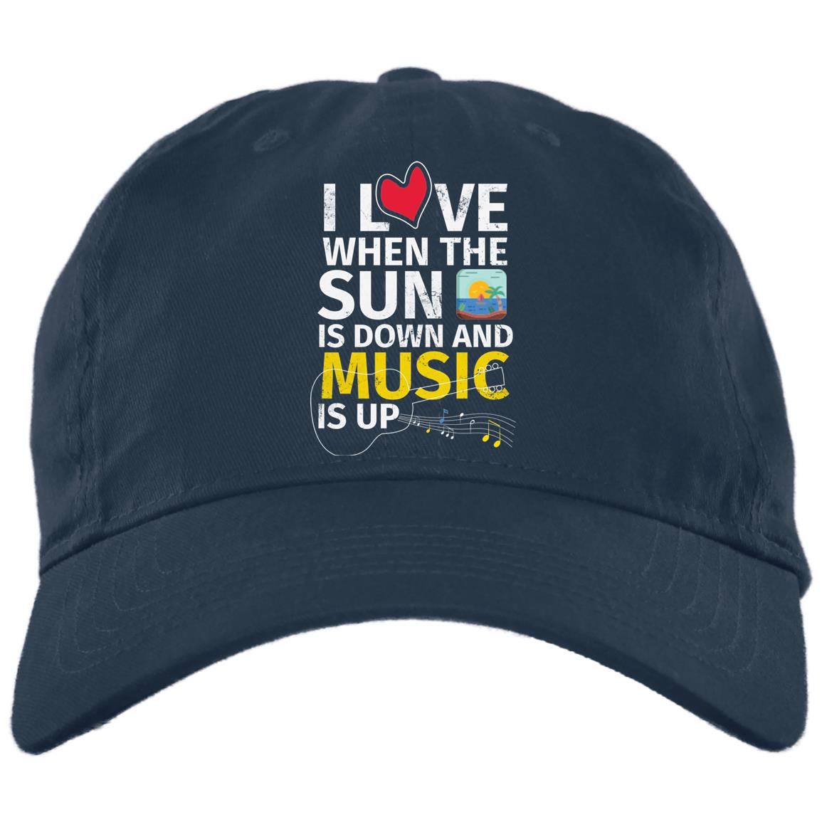 Sun Down-Music Up Twill Unstructured Dad Cap